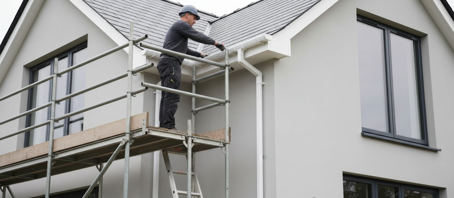 Fascias soffits and guttering